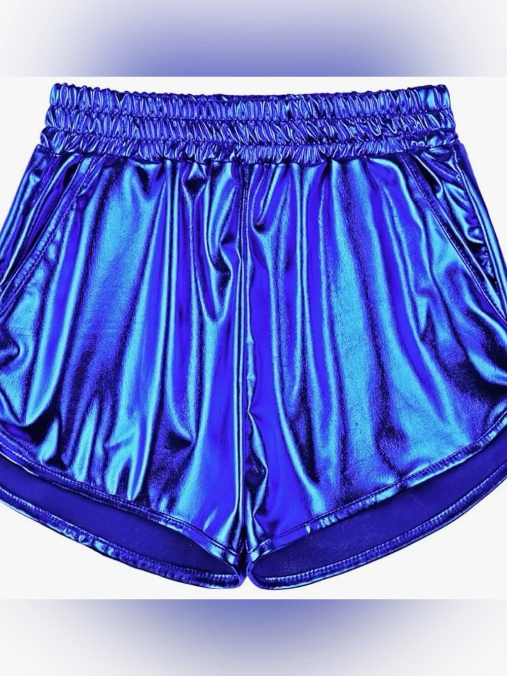 Girls metallic blue shorts size 140